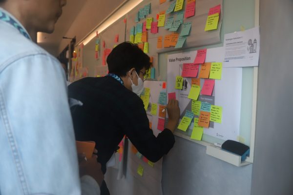 Ilustrasi design thinking bersama Innovesia. (Sumber: Dok. Innovesia)